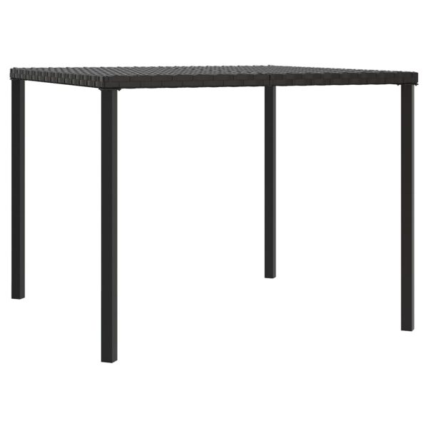 2 pcs conjunto de jantar p/ jardim c/ almofadões vime PE preto - Image 5