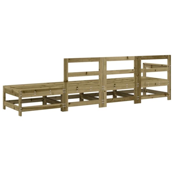 4 pcs conjunto lounge de jardim madeira de pinho impregnada - Image 3