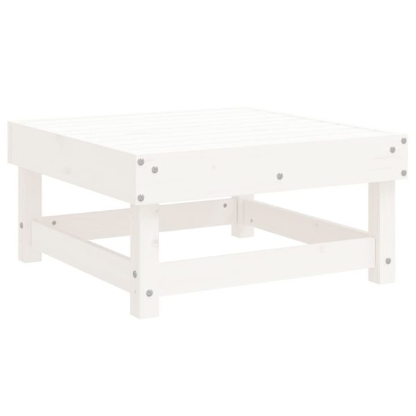 5 pcs conjunto lounge de jardim madeira de pinho maciça branco - Image 5