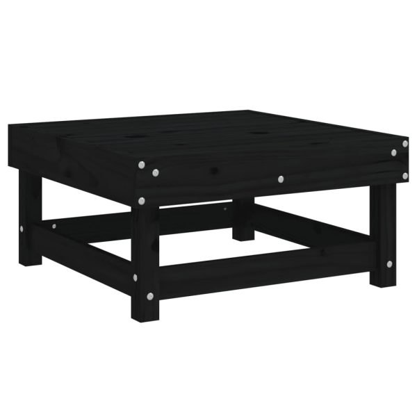 5 pcs conjunto lounge de jardim madeira de pinho maciça preto - Image 5