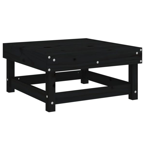 5 pcs conjunto lounge de jardim madeira de pinho maciça preto - Image 5