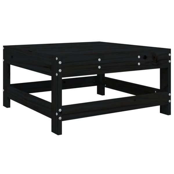 5 pcs conjunto lounge de jardim madeira de pinho maciça preto - Image 5