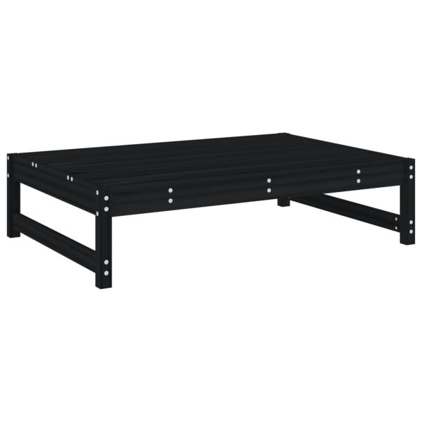 2 pcs conjunto lounge de jardim madeira de pinho maciça preto - Image 4