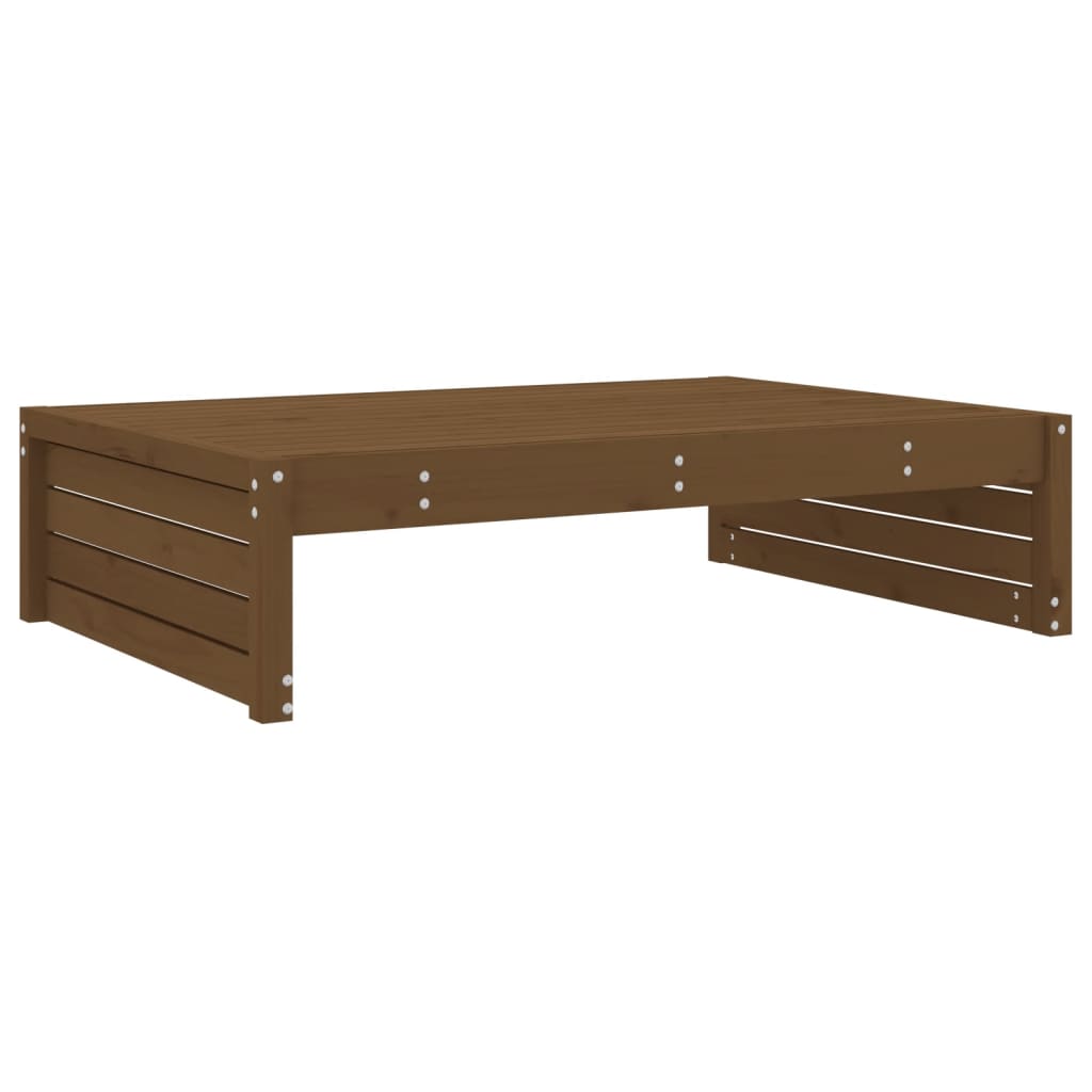 2 pcs conjunto lounge de jardim pinho maciço castanho-mel - Image 4