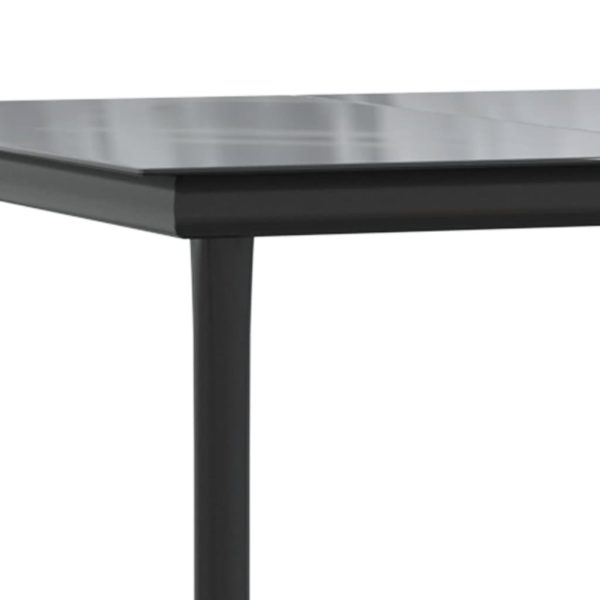5pcs conjunto de jantar para jardim vime PE e aço cinza e preto - Image 10