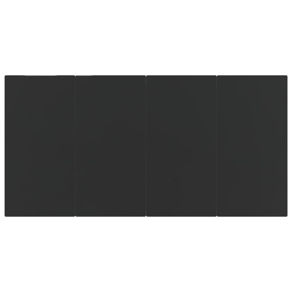 5pcs conjunto de jantar para jardim vime PE e aço cinza e preto - Image 9