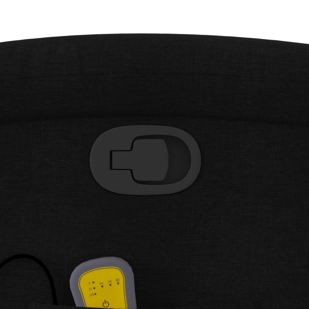 Poltrona de massagens reclinável tecido preto - Image 10
