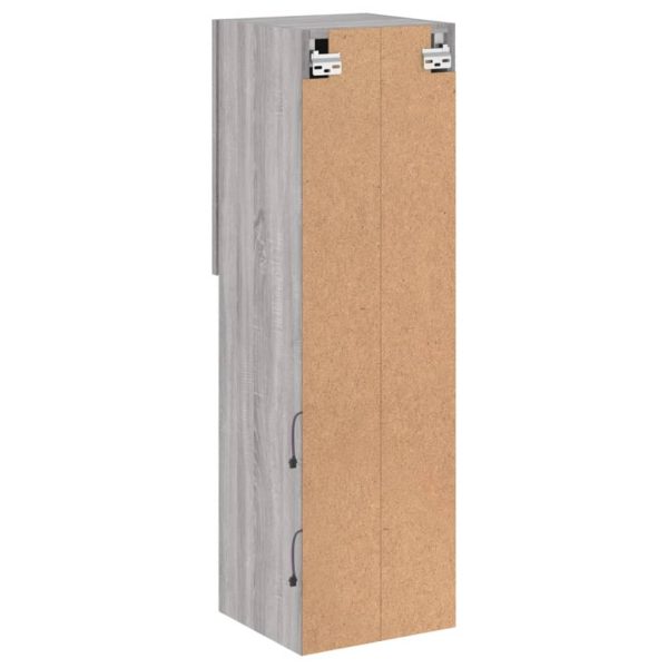 Móveis de TV com luzes LED 2 pcs 30,5x30x102 cm cinzento sonoma - Image 11