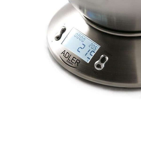 BASCULA DE COCINA ADLER INOX CON RECIPIENTE REDONDO 5KG - 2L - Image 3