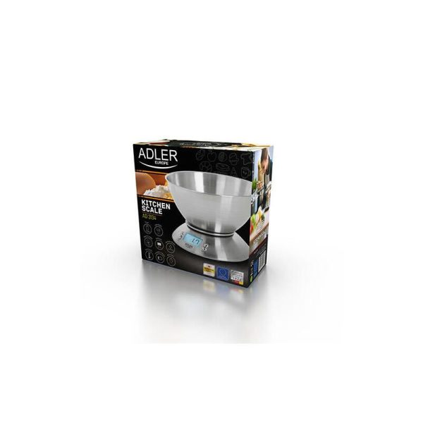 BASCULA DE COCINA ADLER INOX CON RECIPIENTE REDONDO 5KG - 2L - Image 7