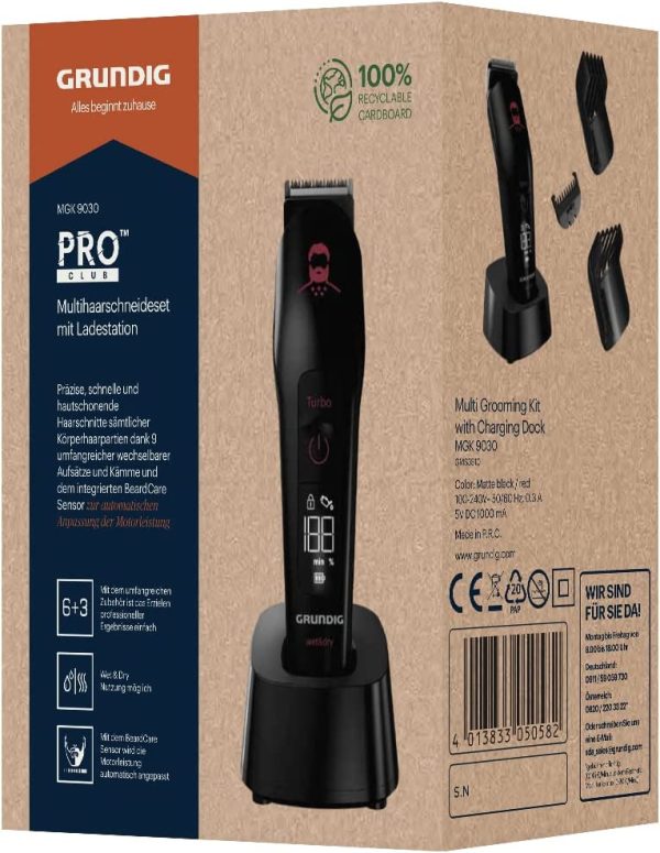 CORTAPELO RECARGABLE GRUNDIG - BARBA - ACCESORIOS - DISPLAY CARGA - WET&DRY - Image 4