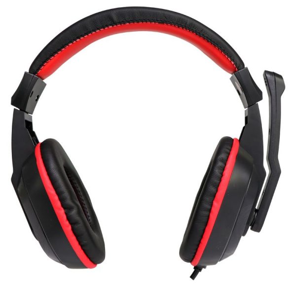 Auriculares Stereo Oficina COOL Dublin con micro (Negro-Rojo) - Image 3