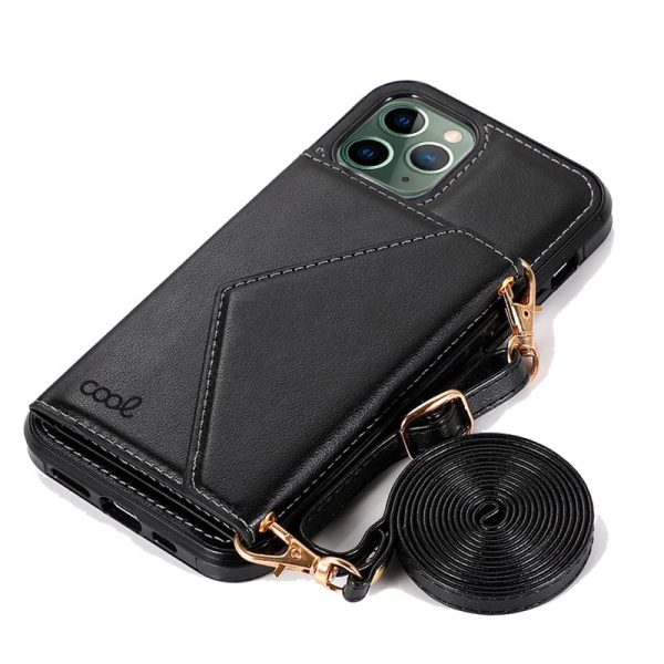 Carcasa COOL para iPhone 11 Pro Max Colgante Wallet Negro - Image 5