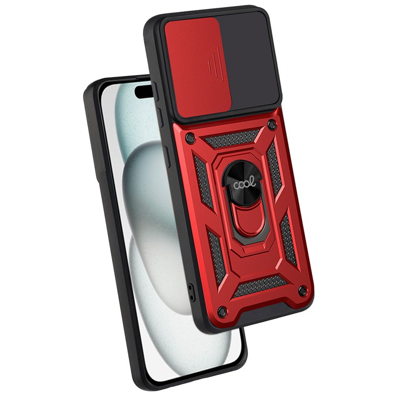 Carcasa COOL para iPhone 15 Hard Ring Rojo - Image 2