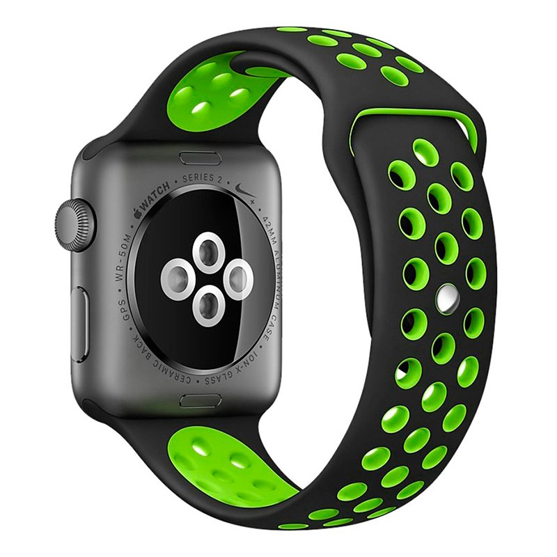 Correa COOL para Apple Watch Series 1 / 2 / 3 / 4 / 5 / 6 / 7 / 8 / SE (38 / 40 / 41 mm) Sport Negro - Image 4