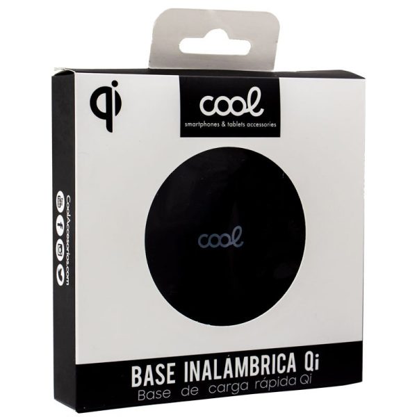 Dock Base Cargador Smartphones Inalámbrico Qi Universal COOL (Carga Rápida) Negro - Image 4