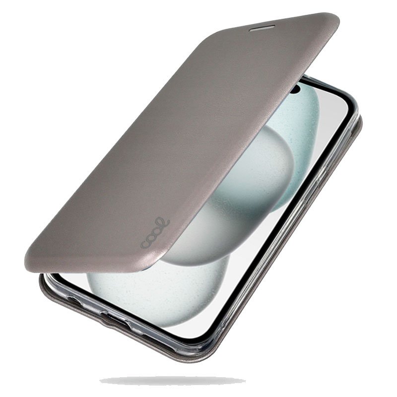 Funda COOL Flip Cover para iPhone 15 Elegance Plata - Image 2
