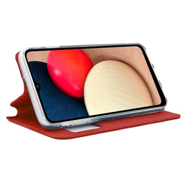 Funda COOL Flip Cover para Samsung A025 Galaxy A02s Liso Rojo - Image 2