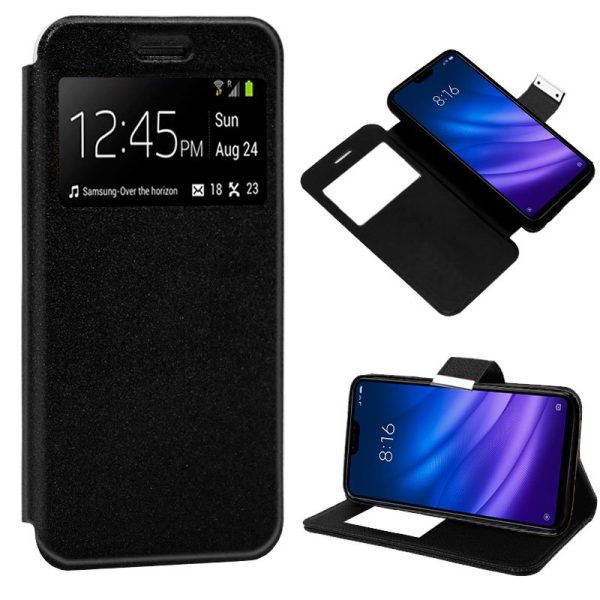 Funda COOL Flip Cover para Xiaomi Mi 8 Lite Liso Negro