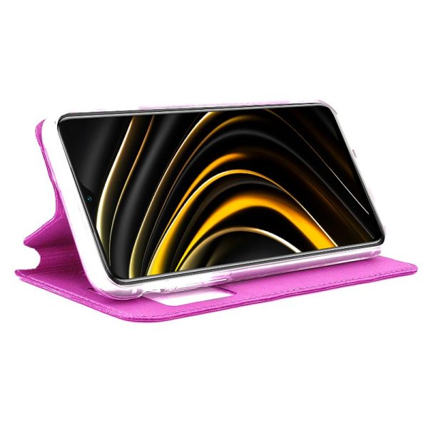 Funda COOL Flip Cover para Xiaomi Pocophone M3 / Redmi 9T Liso Rosa - Image 2