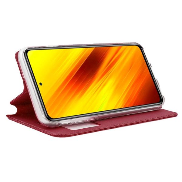Funda COOL Flip Cover para Xiaomi Pocophone X3 / X3 Pro Liso Rojo - Image 2