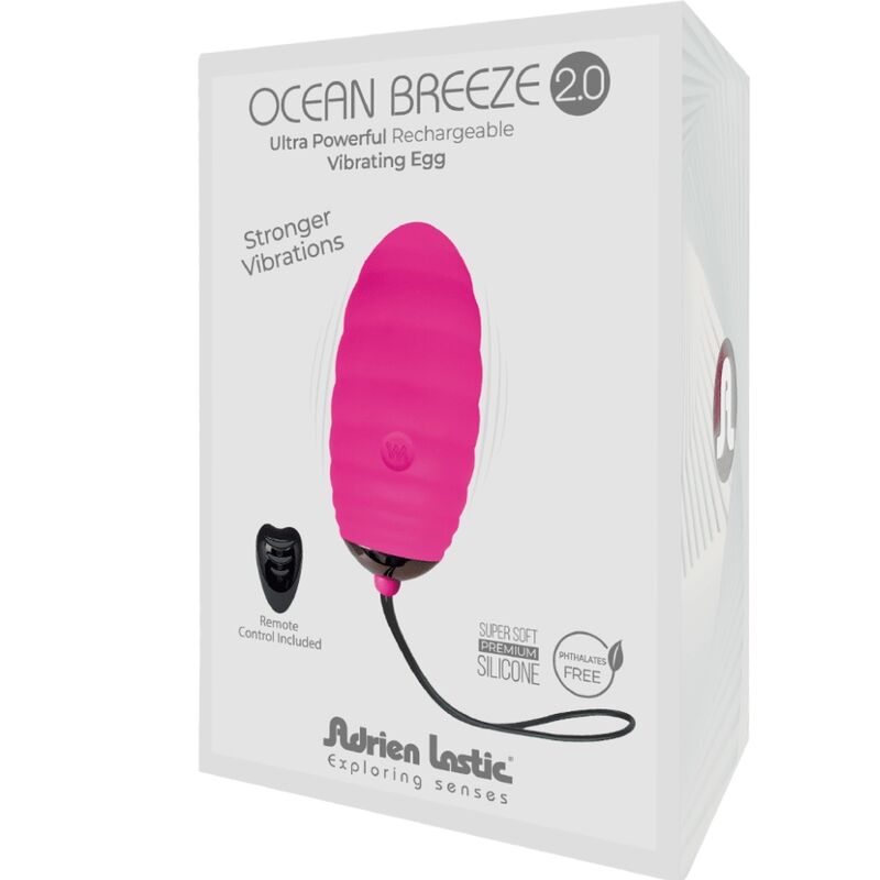 ADRIEN LASTIC - OCEAN BREEZE 2.0 OVO VIBRATÓRIO RECARREGÁVEL CONTROLE REMOTO ROSA - Image 4