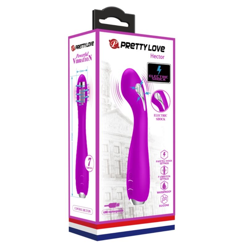PRETTY LOVE - VIBRADOR DE ELETROCHOQUE RECARREGVEL HECTOR - ROXO IMPERMEVEL - Image 8