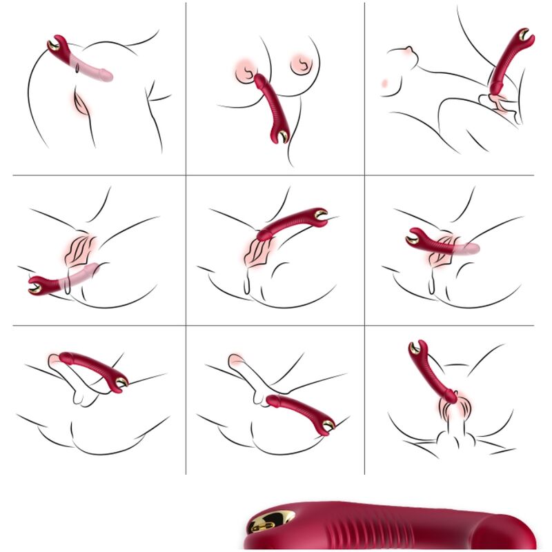 ARMONY - PRINCE DILDO VIBRADOR E ROTATOR VERMELHO - Image 2