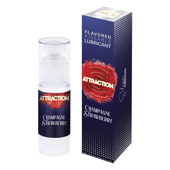 ATTRACTION LUBRICANTE SABOR FRESAS CON CHAMPAGNE 50 ML