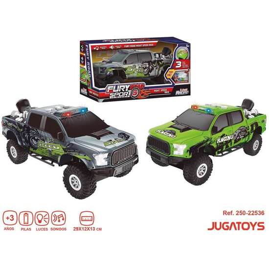 COCHE FURY ROAD SPORT 4X4 CON LUCES Y SONIDOS 29X12X13CM - MODELOS SURTIDOS - Image 2