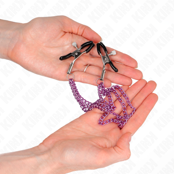 KINK - PINÃAS PARA BICOS COM 3 CORRENTES ROXO 20/23/28 CM - Image 3