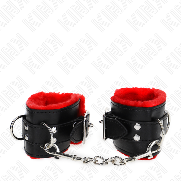 KINK - PULSO FORRO DE PELE COM FUROS QUADRADOS CINTO VERMELHO E PRETO AJUSTÃVEIS 17-29 CM X 6 CM - Image 3