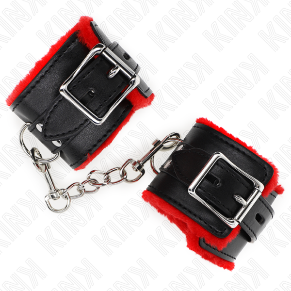 KINK - PULSO FORRO DE PELE COM FUROS QUADRADOS CINTO VERMELHO E PRETO AJUSTÃVEIS 17-29 CM X 6 CM - Image 4