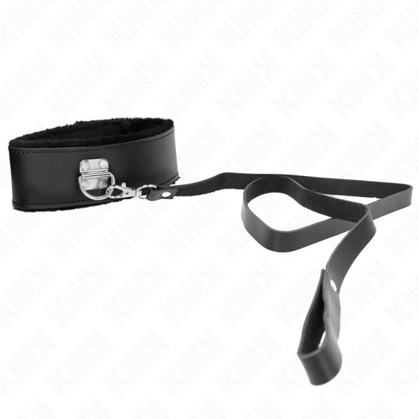 KINK - COLAR COM CINTO 116 CM COM ALÃA DE COURO PRETA AJUSTÃVEL 40-48 CM X 6 CM - Image 4