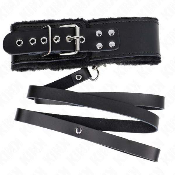 KINK - COLAR COM CINTO 116 CM COM ALÃA DE COURO PRETA AJUSTÃVEL 40-48 CM X 6 CM - Image 5
