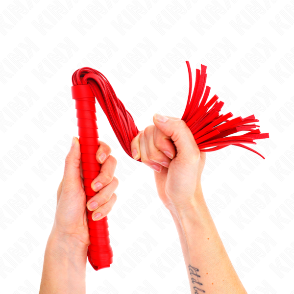KINK - CHICOTE COM CABO TEXTURADO VERMELHO 48,5 CM - Image 5