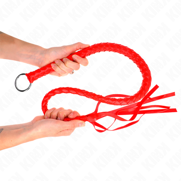 KINK - CHICOTE DE SERPENTE COM ANEL DE MÃO VERMELHO 65 CM - Image 3