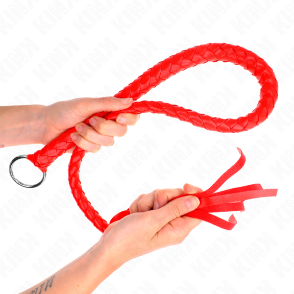 KINK - CHICOTE DE SERPENTE COM ANEL DE MÃO VERMELHO 65 CM - Image 4