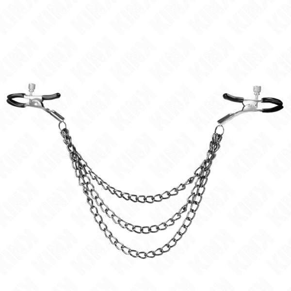 KINK - PINÃAS PARA BICOS COM 3 CORRENTES PRETAS 20/23/28 CM - Image 2