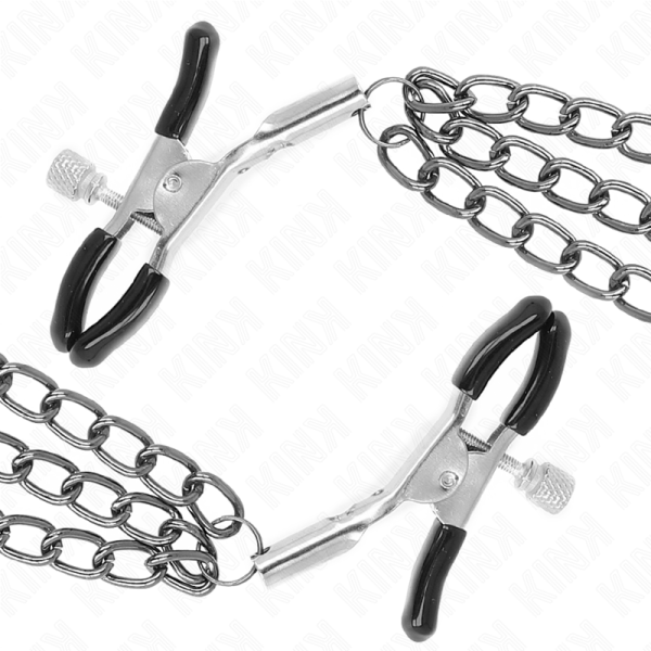 KINK - PINÃAS PARA BICOS COM 3 CORRENTES PRETAS 20/23/28 CM - Image 4