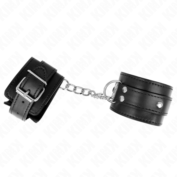 KINK - 3 RETENÃÃES DE PULSO D-RING AJUSTÃVEIS PRETO 17,5-25 CM X 6 CM - Image 2