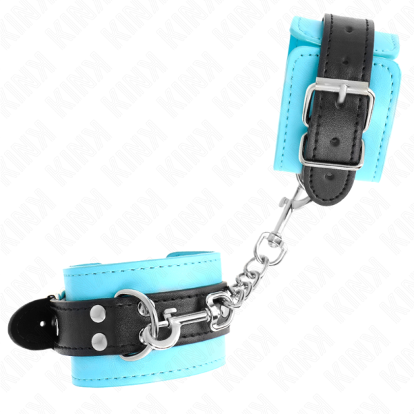 KINK - GANCHO DE PULSO FORRO DE PELE AZUL AJUSTÃVEL 20-28 CM X 5,5 CM - Image 2
