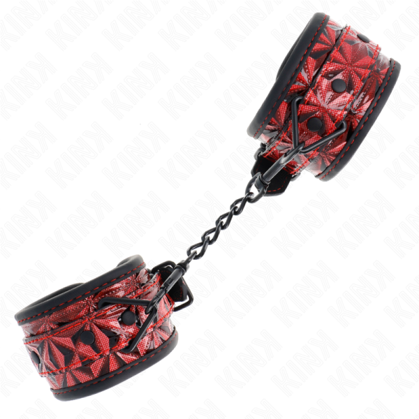 KINK - PULSO PADRÃO DIAMANTE VERMELHO ESCURO AJUSTÃVEL 17-26 CM X 5,5 CM - Image 2