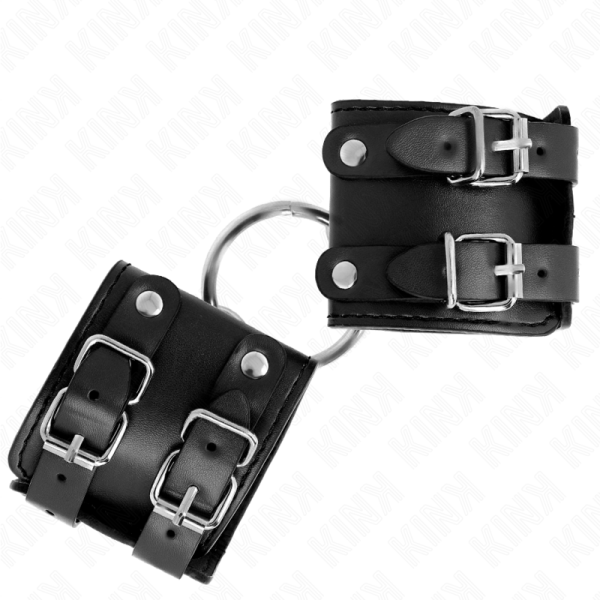 KINK - PUNHOS FIXOS COM ANEL E PRETOS AJUSTÃVEIS PRETOS 17-22 CM X 6,5 CM - Image 2
