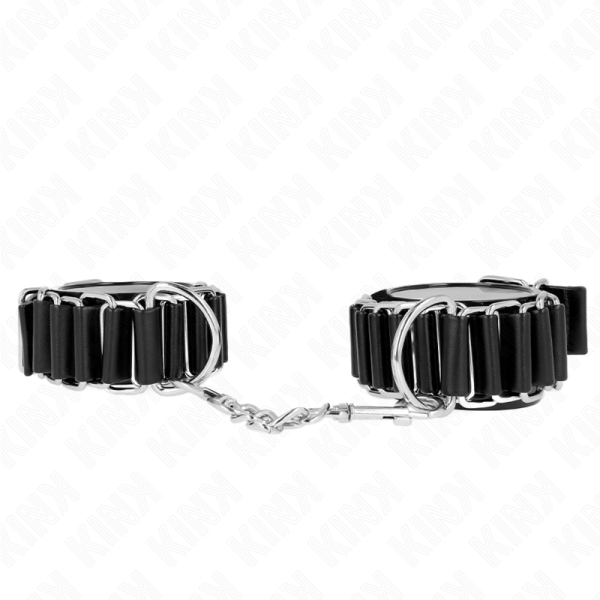 KINK - RETENÃÃES DE PULSO FINAS DOBRADIÃADAS PRETAS AJUSTRÃVEIS 16-22 CM X 3,5 CM