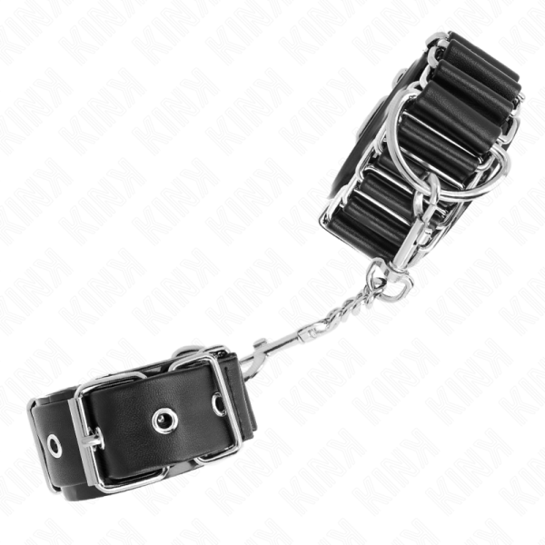 KINK - RETENÃÃES DE PULSO FINAS DOBRADIÃADAS PRETAS AJUSTRÃVEIS 16-22 CM X 3,5 CM - Image 2