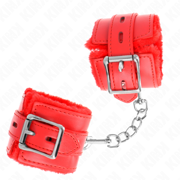 KINK - PULSO FORRO DE PELE COM FUROS QUADRADOS VERMELHO E CINTO VERMELHO AJUSTÃVEL 17-29 CM X 6 CM - Image 2