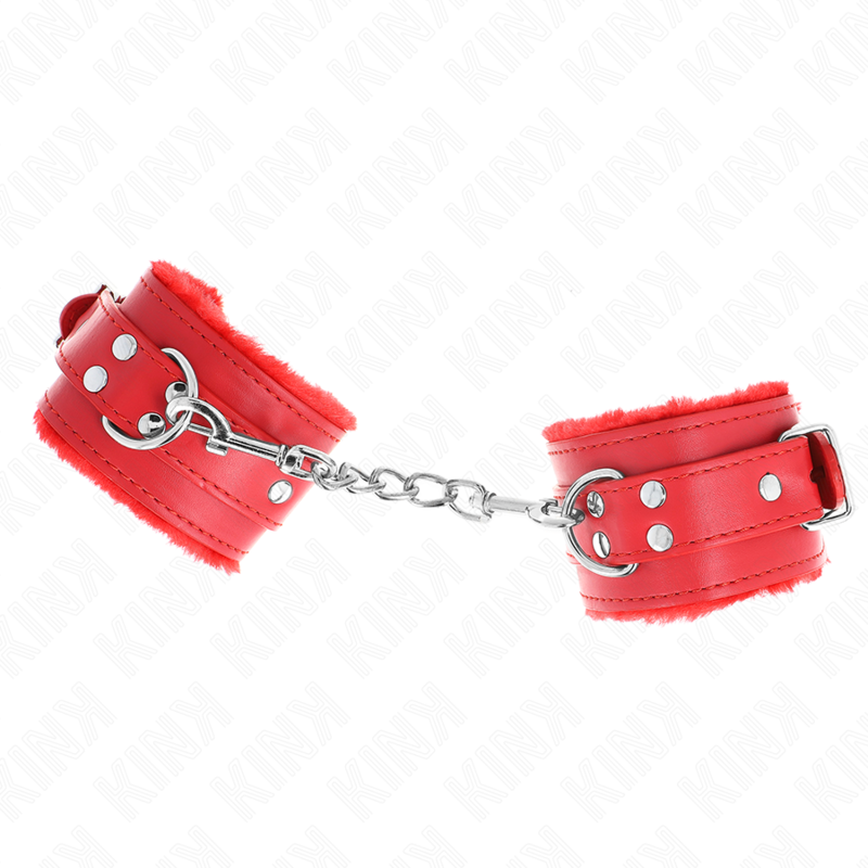 KINK - PULSO FORRO DE PELE VERMELHO COM CINTO VERMELHO AJUSTÃVEL 17-29 CM X 6 CM - Image 2