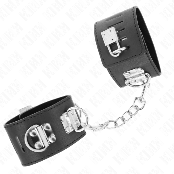 KINK - PUNHOS MULTIPOSIÃÃES COM FECHO DE CADEADO PRETO AJUSTÃVEIS 16-23 CM X 5,5 CM - Image 2