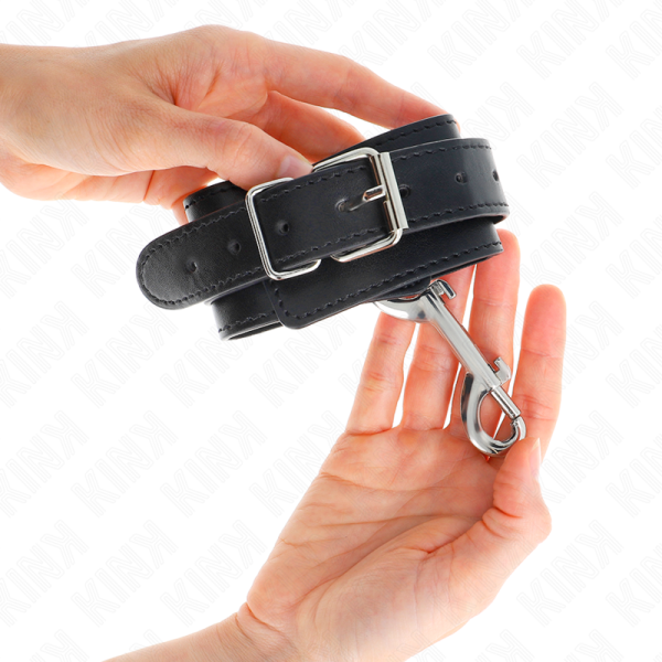 KINK - RETENÃÃES DE PULSO - LINHA DE REBITE ÃNICA E FIVELA GRANDE PRETA AJUSTÃVEL 17-28 CM X 5 CM - Image 3